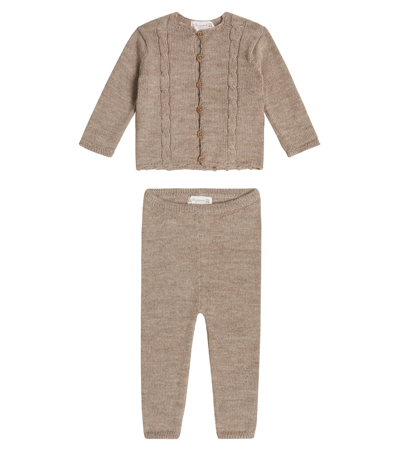 Bonpoint Baby Set Dangelou Aus Cardigan Und Hose In Beige