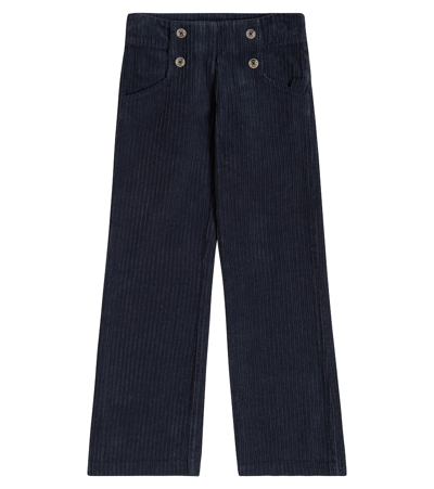 Tartine Et Chocolat Kids' Corduroy Straight Pants In Blue