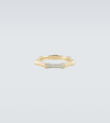 RAINBOW K BAMBOO 14KT GOLD RING WITH DIAMONDS