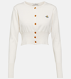 Vivienne Westwood Cardigan Bea In Misto Cotone Sabbia Donna In Neutral