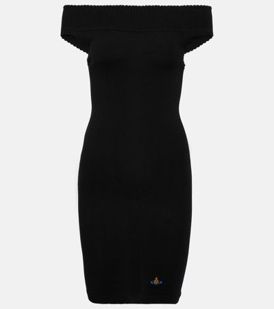 Vivienne Westwood Valentina Off-shoulder Minidress In Black