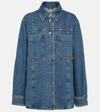 Burberry Benssen Oversize Cotton Denim Shirt In Blue