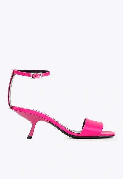 Sergio Rossi 50 Satin Sandals In Magenta