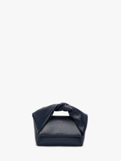 Jw Anderson Medium Twister - Leather Top Handle Bag In Blue