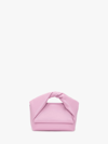 Jw Anderson Medium Twister - Leather Top Handle Bag In Baby Pink