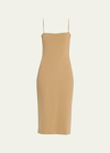 The Row Haku Stretch-jersey Midi Dress In Tan