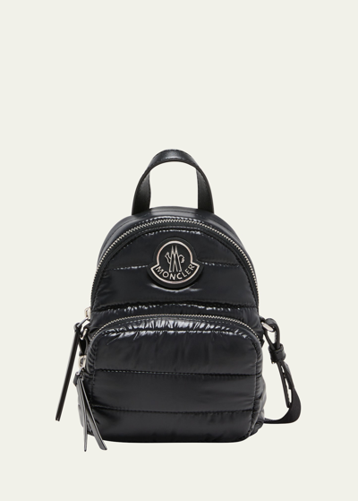 Moncler Kilia Small Crossbody Puffer Backpack In Black