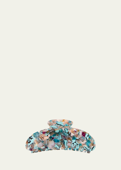Lele Sadoughi Multicolor Jumbo Claw Clip In Aqua Blossom