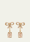 Oscar De La Renta Women's Lil Bobbi Goldtone, Glass Crystal & Imitation Pearl Drop Earrings In Rose
