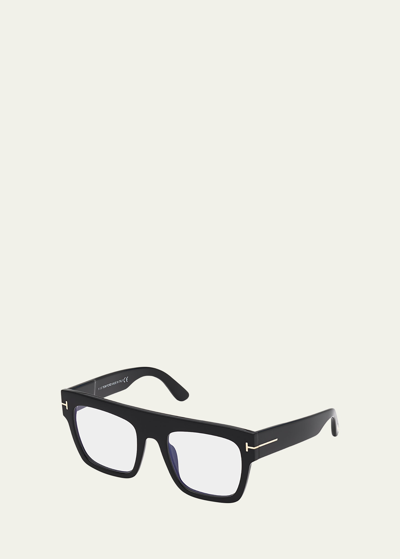 Tom Ford Renee Square Plastic Sunglasses In Black