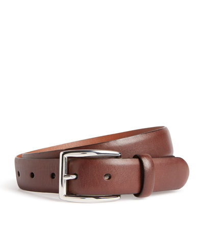 Polo Ralph Lauren Leather Harness Dress Belt In Brown