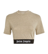 PALM ANGELS LOGO-TAPE CROPPED T-SHIRT