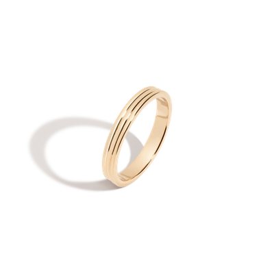 Aurate New York Mini Triple Row Ring In White
