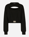Dolce & Gabbana Technical Jersey Sweatshirt In Black