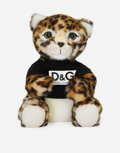 Dolce & Gabbana Leopard Mascot Soft Toy In Multicolor