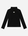 Dolce & Gabbana Interlock T-shirt With Logo Tag In Black