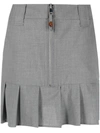 Ganni Draped Viscose Blend Mini Skirt In Paloma Melange