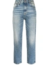 R13 Shelley Distressed Slim Straight Ankle Jeans In Jasper