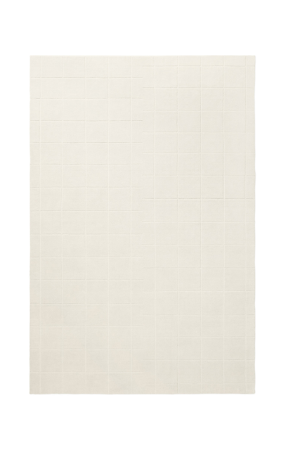 Nordic Knots Grid By ; Hand Loomed Area Rug In Dusty White/cream; Size 10' X 14' In Off-white