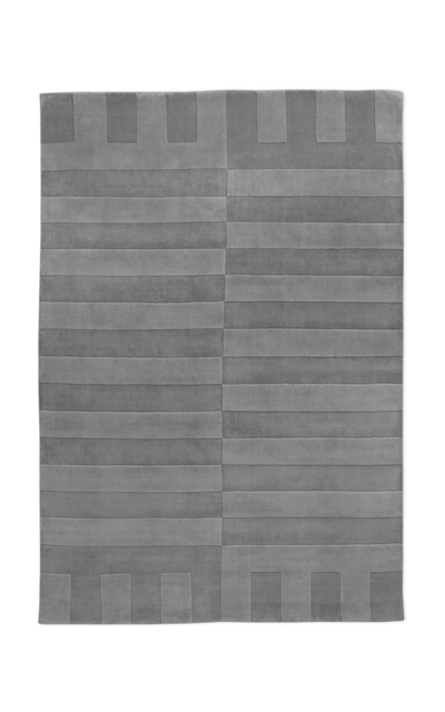 Nordic Knots Lux 2 By ; Hand Loomed Area Rug In Gray; Size 10' X 14' In Grey