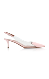 Alaïa Plexi Heart-toe Slingback Pumps In Pink