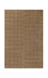 NORDIC KNOTS GRID BY NORDIC KNOTS; HAND LOOMED AREA RUG IN CHESTNUT/BLACK; SIZE 5' X 8'