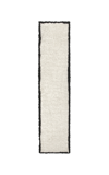 Nordic Knots Shaggy Runner By ; Shaggy Area Rug In Cream/black; Size 2.5' X 16' In Off-white