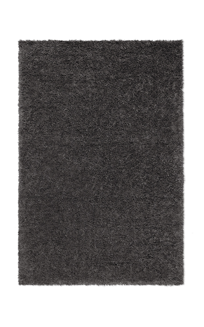 Nordic Knots Fields By ; Shaggy Area Rug In Anthracite; Size 6' X 9' In Grey