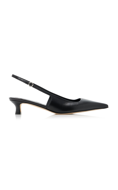Aeyde Catrina Leather Slingback Pumps In Black