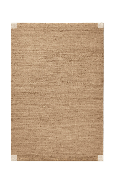 Nordic Knots Jute Corner By ; Flatweave Area Rug In Cream; Size 6' X 9' In Brown