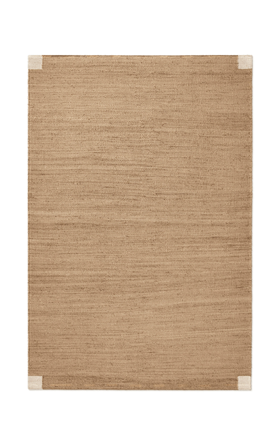Nordic Knots Jute Corner By ; Flatweave Area Rug In Cream; Size 8' X 10' In Brown