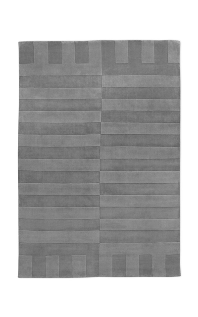 Nordic Knots Lux 2 By ; Hand Loomed Area Rug In Gray; Size 8' X 10' In Grey