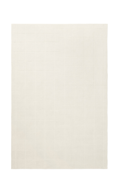 Nordic Knots Grid By ; Hand Loomed Area Rug In Dusty White/cream; Size 5' X 8' In Off-white