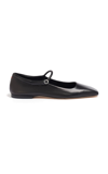 Aeyde Uma Nappa Leather Ballet Flats In Black