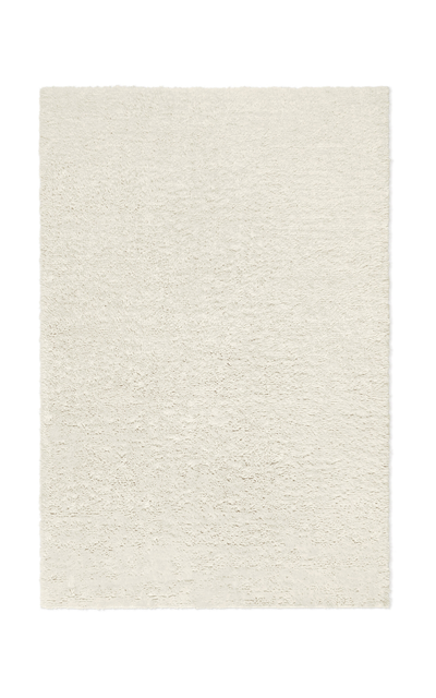 Nordic Knots Fields By ; Shaggy Area Rug In Dusty White; Size 5' X 8' In Off-white