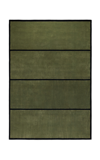 NORDIC KNOTS NORR MÄLARSTRAND 01 BY NORDIC KNOTS; HAND LOOMED AREA RUG IN GREEN/BLACK; SIZE 5' X 8'