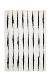 NORDIC KNOTS FJORD BY NORDIC KNOTS; SHAGGY AREA RUG IN CREAM/BLACK; SIZE 9' X 12'