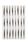 Nordic Knots Fjord By ; Shaggy Area Rug In Cream/black; Size 9' X 12' In Off-white