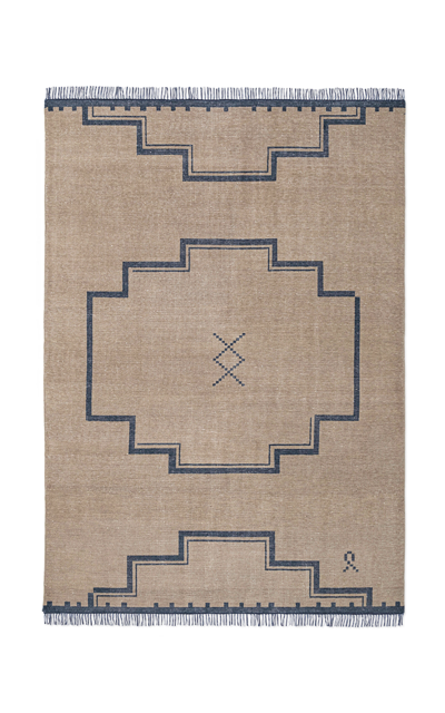 Nordic Knots Elder 02 By ; Hand Knotted Area Rug In Navy; Size 8' X 10' In Blue