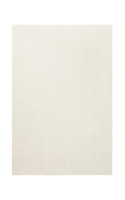 Nordic Knots Grid By ; Hand Loomed Area Rug In Dusty White/cream; Size 4' X 6' In Off-white