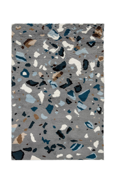 Nordic Knots Archipelago By ; Shaggy Area Rug In Gray; Size 4' X 6' In Grey