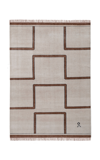 NORDIC KNOTS ELDER 03 BY NORDIC KNOTS; HAND KNOTTED AREA RUG IN TERRACOTTA; SIZE 5' X 8'