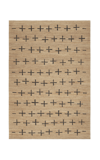 Nordic Knots Jute Cross By ; Flatweave Area Rug In Black; Size 6' X 9' In Black
