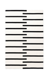 NORDIC KNOTS TIGER BY NORDIC KNOTS; FLATWEAVE AREA RUG IN CREAM/BLACK; SIZE 9' X 12'