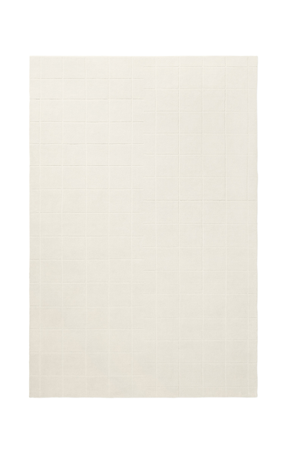 Nordic Knots Grid By ; Hand Loomed Area Rug In Dusty White/cream; Size 6' X 9' In Off-white