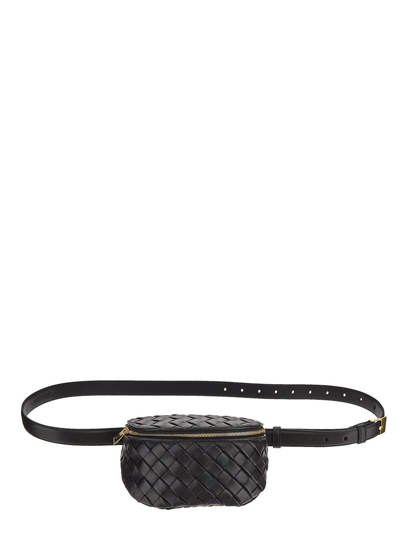 Bottega Veneta Intrecciato Belt Bag In Black