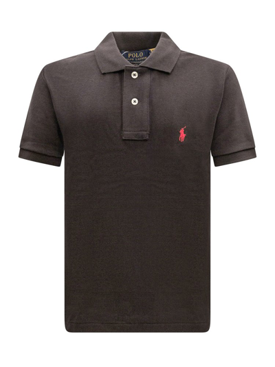 Ralph Lauren Kids Logo Embroidered Polo Shirt In Black