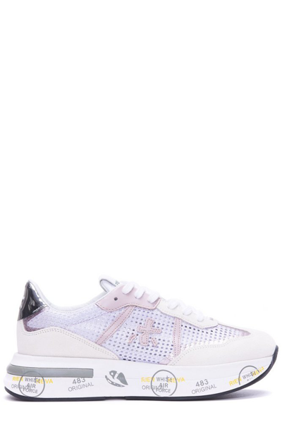 Premiata Cassie Panelled Sneakers In Bianco
