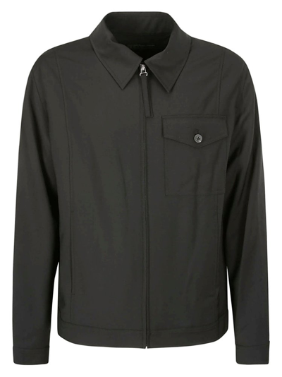 Helmut Lang Collared Zip In Black