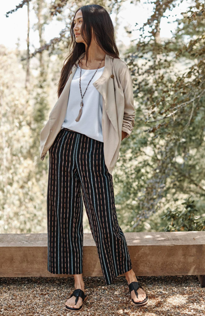 Jjill J.jill Pure Jill Relaxed Cropped Pants In Black Multi